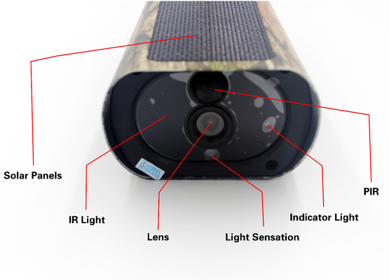 PR500W Wifi che cerca macchina fotografica IP65 850nm senza fili LED 1080P solare