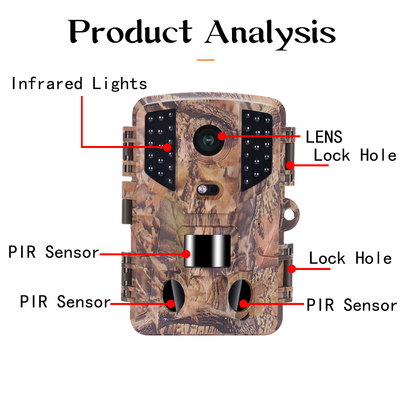 macchina fotografica cercante impermeabile PIR Night Vision High Difinition di 1080P IP66