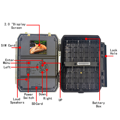 Macchina fotografica mobile IP66 12MP 1080P APP 4G a distanza Lte della traccia 4.0CG