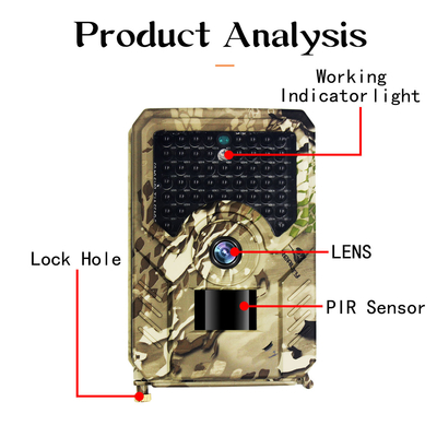 Macchina fotografica impermeabile del gioco di PR200 Hunter Trail Camera 49pcs IR 1080P 30FPS IP54
